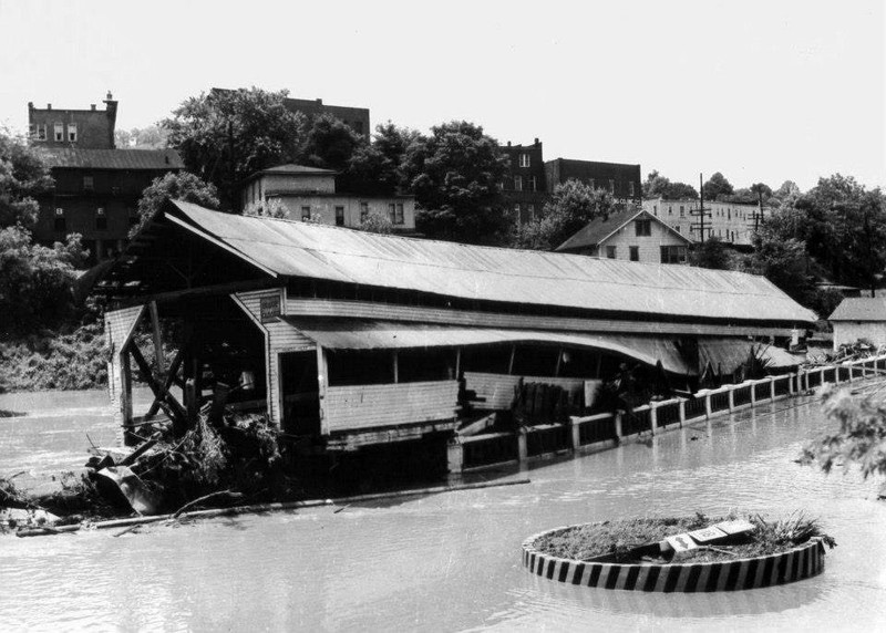 Bridge after the flooding