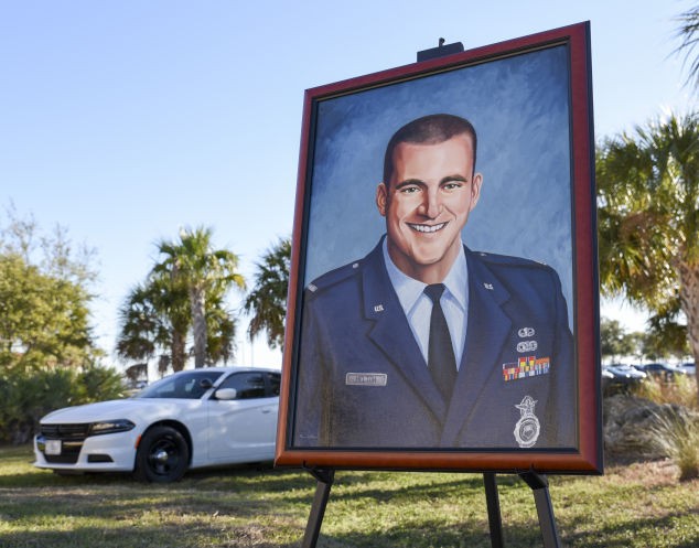 Painting portrait of 1LT Joseph Helton