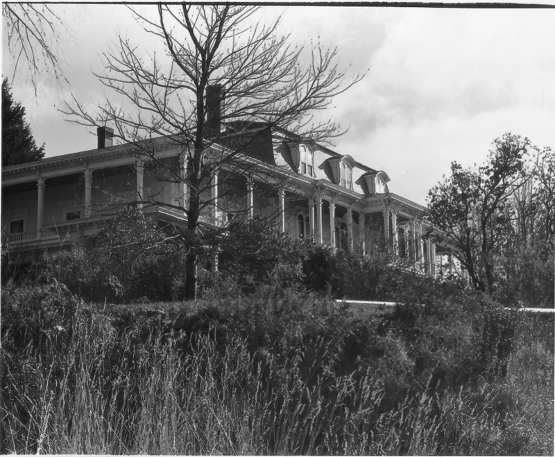 Exterior of the Charles E. Tilton Mansion by Allan and Celia Willis in January of 1981