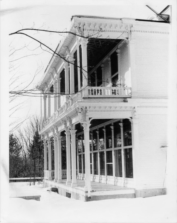 Third View of the Exterior of the Charles E. Tilton Mansion by Allan and Celia Willis in January of 1981