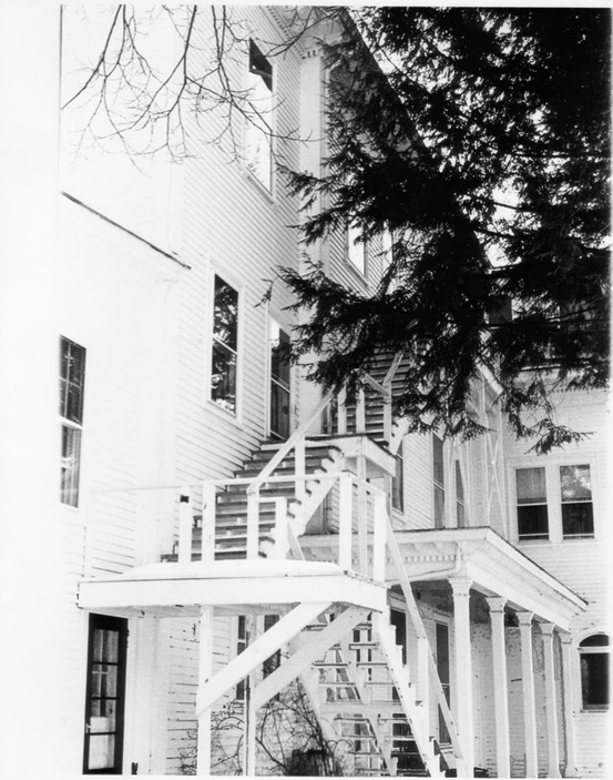 Added Fire Escape on the Charles E. Tilton Mansion by Allan and Celia Willis in January of 1981