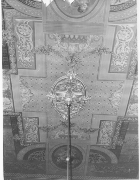 Drawing Room Ceiling of the Charles E. Tilton Mansion by Allan and Celia Willis in January of 1981