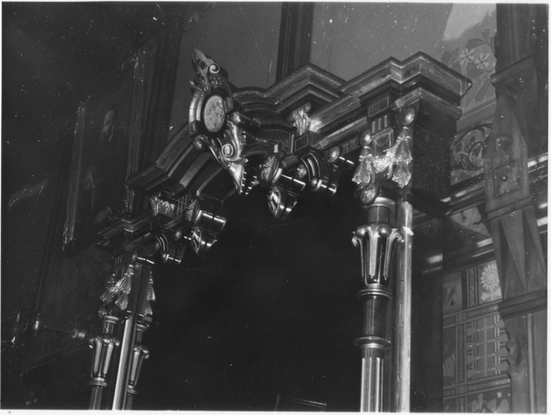 Ornate Mirror in the Drawing Room of the Charles E. Tilton Mansion by Allan and Celia Willis in January of 1981