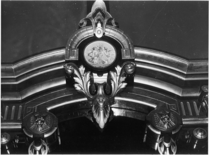 Ornate Mirror Detail in Drawing Room of the Charles E. Tilton Mansion by Allan and Celia Willis in January of 1981 