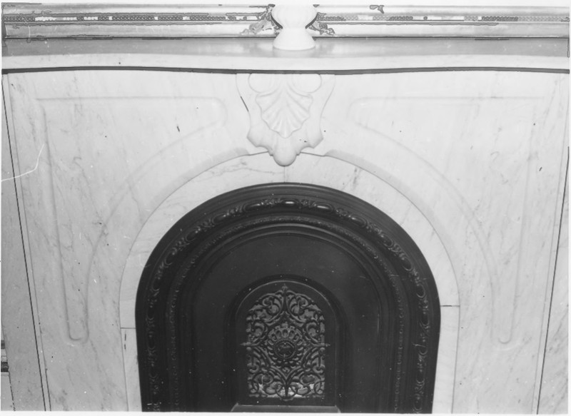 1st Floor Marble Fireplace of the Charles E. Tilton Mansion by Allan and Celia Willis in January of 1981