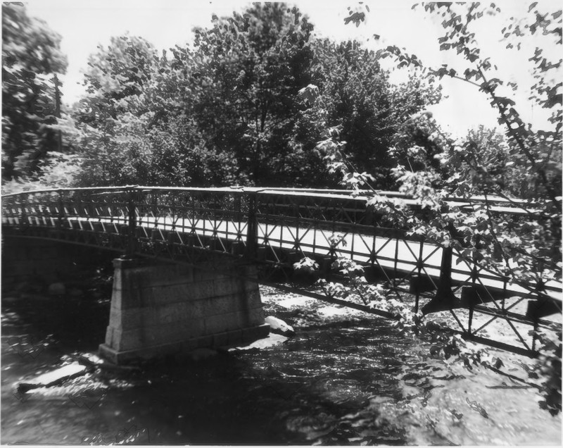 The Tilton Island Park Bridge by B. Clouette in August of 1977