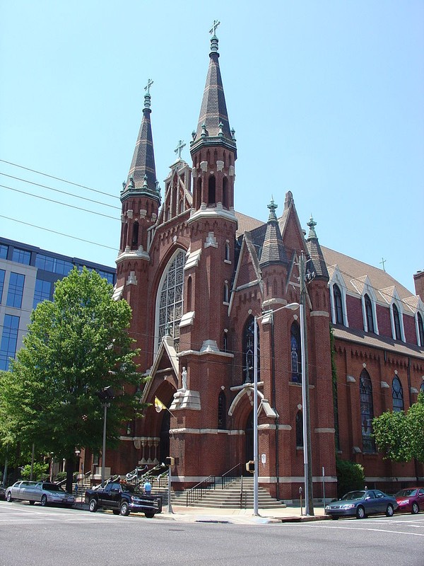 St. Paul's Cathedral was built in 1893 in the Victoria Gothic style. The congregation was founded in 1872, becoming the first Catholic church in Jefferson County.