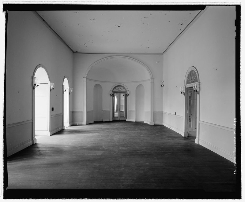 The unadorned interior of William Hamilton's mansion.