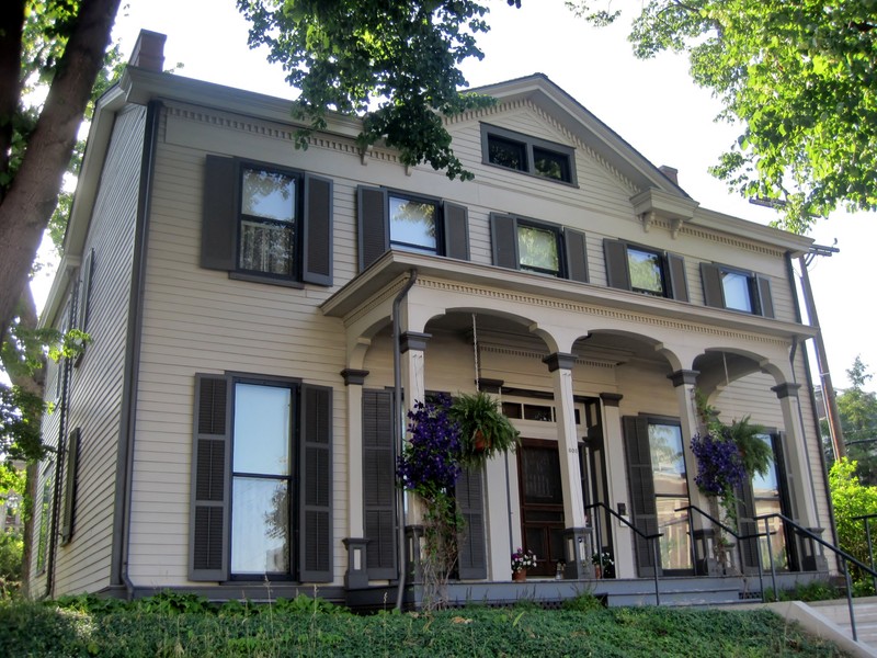 The location of Vachel Lindsay boyhood and his later years was also the past home of Abraham Lincoln's sister-in-law. 