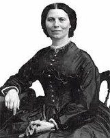 Clara Barton photographed by famed Civil War photographer Mathew Brady in 1865.