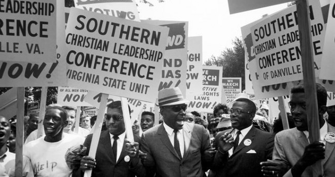 Many civil rights groups worked with the SCLC and garnered their support for protests that took several forms including: marches, sit-ins, and boycotts.