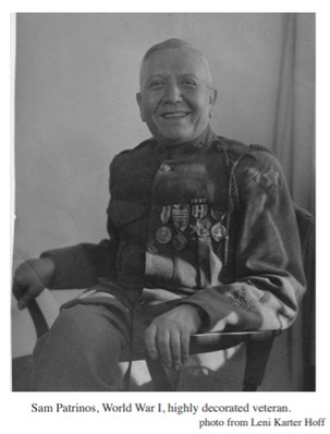 Sam Patrinos with his military medals.