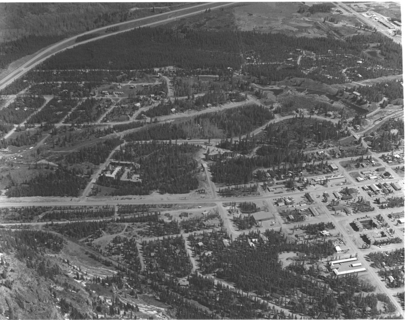 An aerial shot of Frisco, Circa Summer, 1977. Can you spot the Frisco Schoolhouse?