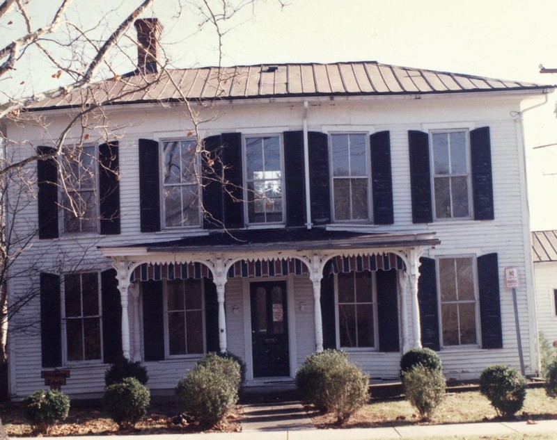 This is the outside of George's father's house that is no longer standing.