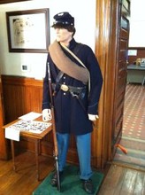 An example of a Union Soldier during the Civil War displayed at the museum 