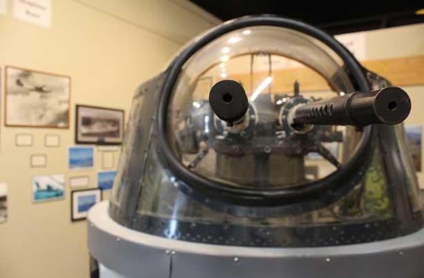 Visitors can go inside this gun turret and move it around.