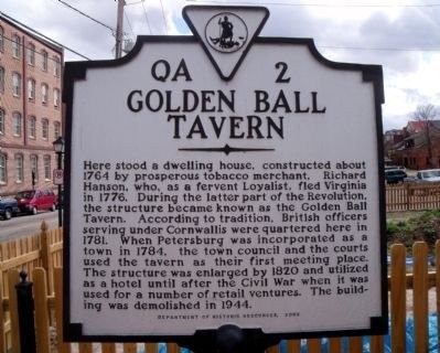 This historical marker was dedicated in 2002 at the former site of the historic tavern.