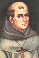 A portrait of Junipero Serra. Born in Mallorca, Spain, he served as a Franciscan friar in the New World for nearly 20 years before journeying into California at the age of 55, to claim the land for Spain before Russia and England did.