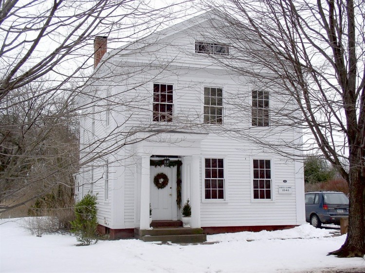 Harvey Elmore House (1843) at 87 Long Hill Road in South Windsor, CT.