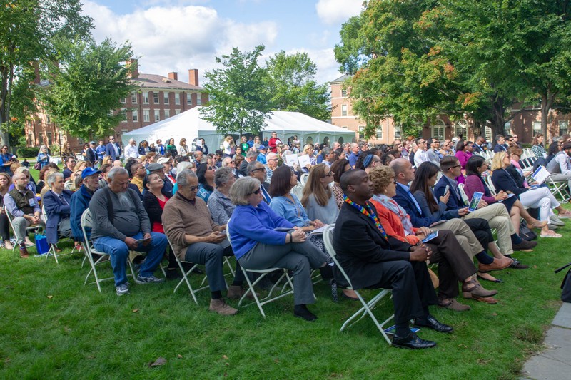 Dedication of the Richard T. Greener Quadrangle, September 29, 2018. Photograph by Bethany Versoy