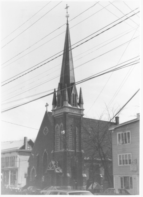 South Side (3) of Main Street incl. Trinity Episcopal Church, Bryant and Lawrence, inc., and Copp Mill 3 by Roger P. Akeley on December 15, 1982