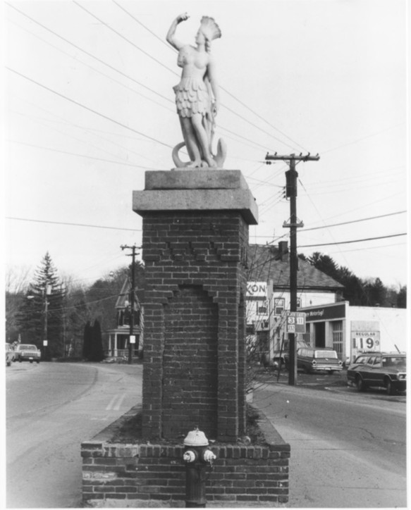 Statue of America at the Entrance of Veterans Square by Roger P. Akeley on December 15, 1982