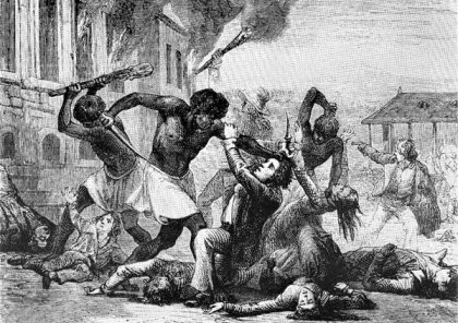This is artwork referencing 1811 revolt, but the artist is unknown.