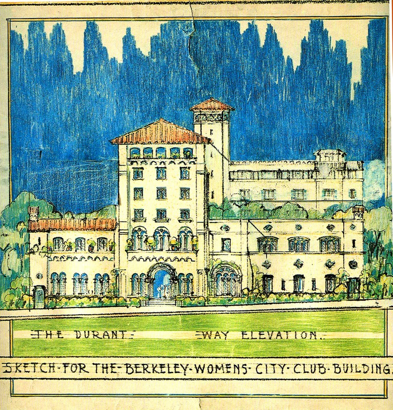 Julia Morgan drawing for Berkeley Women's City Club (c. 1928)