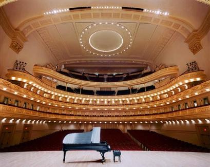 Carnegie Hall's grand theater- one of several stages in the venue. 