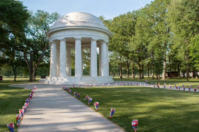 The District of Columbia War Memorial is often missed on the National Mall, though recent restorations and the centennial of World War I have renewed public interest. Photo courtesy of Tim Evanson, Wikimedia.