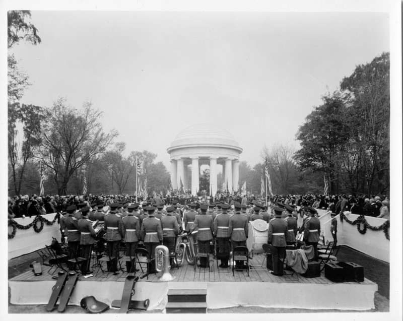 Dedication of the District of Columbia War Memorial on November 11, 1931, the thirteenth anniversary of Armistice Day. Photo courtesy of the National Register of Historic Places form. 