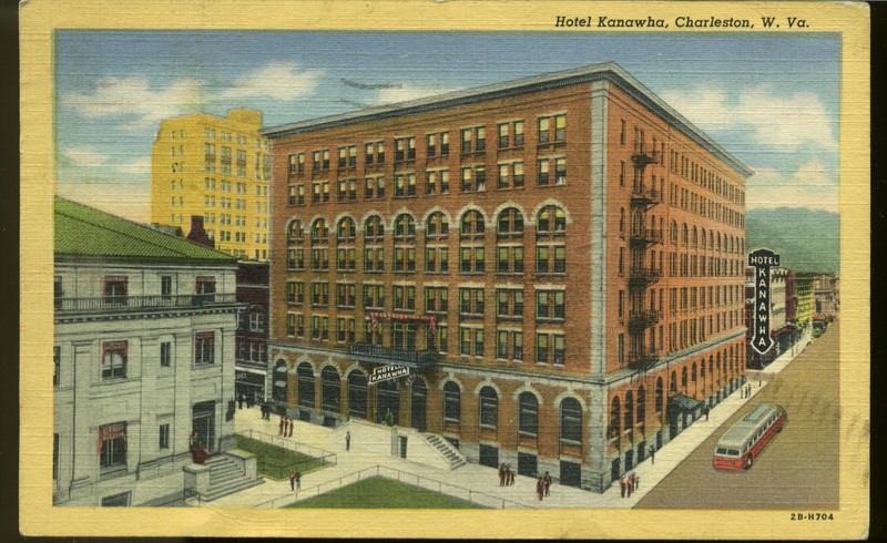 1945 postcard of the Kanawha Hotel