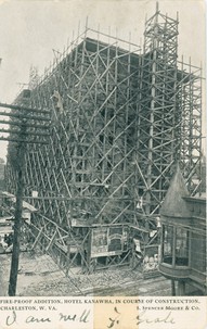 Construction of the Hotel Kanawha