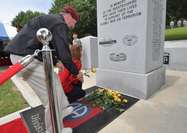 Visitors/veterans at the memorial