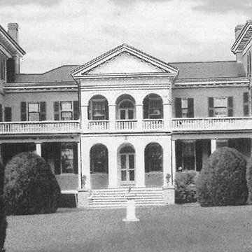 The original portion of Locust Ridge (as shown in 1907 many decades after the Italianate towers were added).