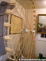 The Toothpick Ferris Wheel built by William J.B. Burke.