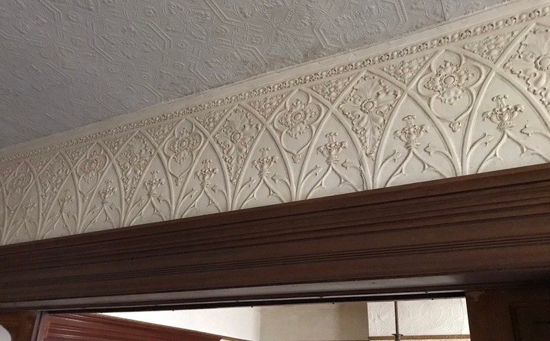 Original lincrusta wall trimming
