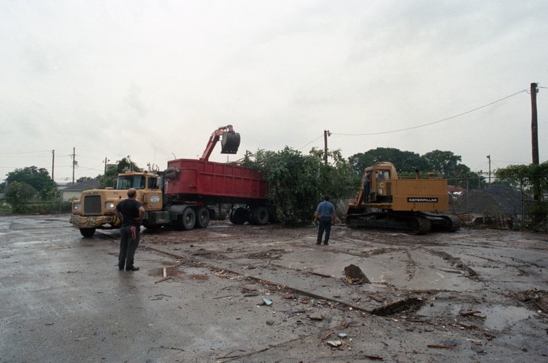 This is all that is left of the motel after it's complete demolition in 1993.