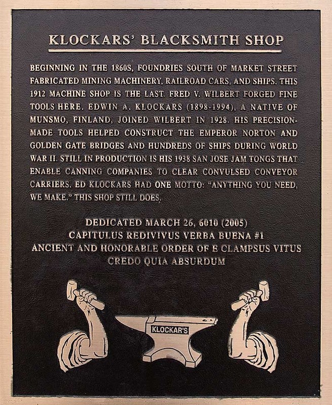 Klockars' Blacksmith Shop historical marker