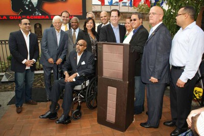 The Celia Cruz Park was founded in 2005, by the Mayor of Union City, NJ, Bryan P. Stack. All of these people here have come to commemorate the Cuban-American singer, Celia Cruz, also known as the “Queen of Salsa.”