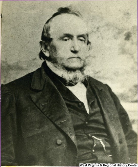 Lewis Ruffner, cousin of Henry D. Ruffner. A staunch Unionist, he served as a delegate to the Wheeling Convention, which resulted in West Virginia's statehood in 1863. West Virginia & Regional History Center.