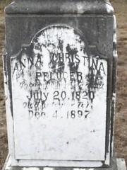 Anna Christina Kleinschmidt Pfluger headstone