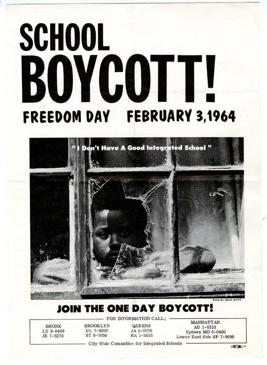 After negotiations failed, New York City's civil rights organizations planned a one day march and boycott of the city's school sytems, in protest of the ongoing segregation of schools.