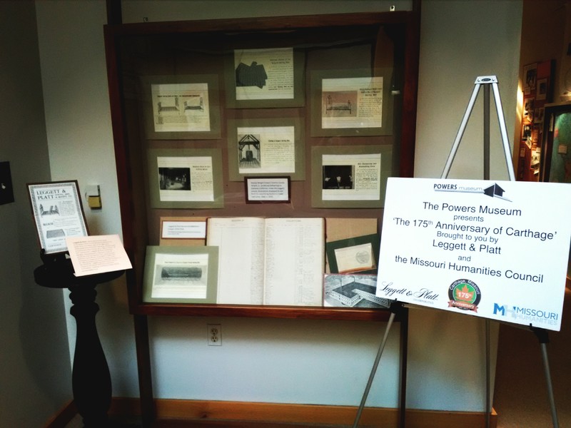 Leggett and Platt display at Powers Museum for 175th Anniversary of Carthage 2017 Exhibit. 