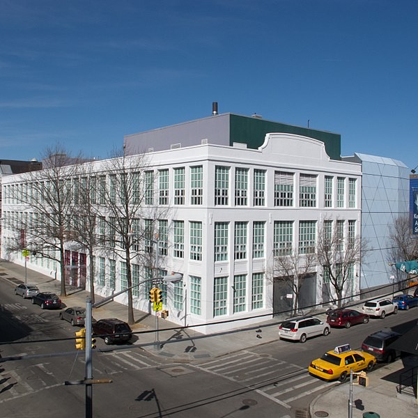 Facade of the Museum of the Moving Image building. 