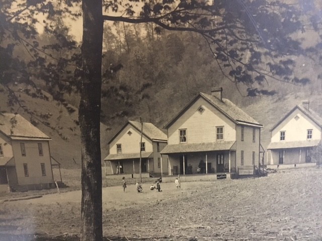 These are four of the six original homes that stood in Democrat Hollow.