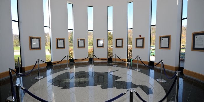 Rotunda of the Robert C Byrd Regional Training Institute established in 2002 for joint anti-terrorism training.