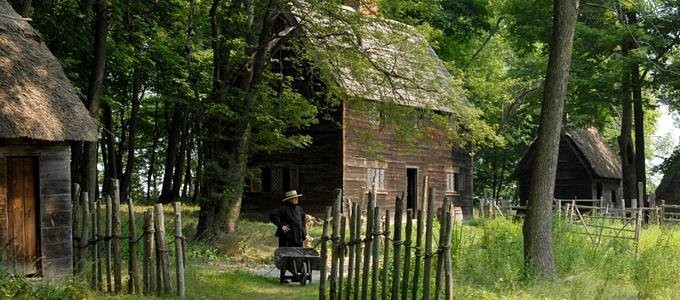 Buildings and pathway at the Salem Pioneer Village (Photo Courtesy of Salem Tales)