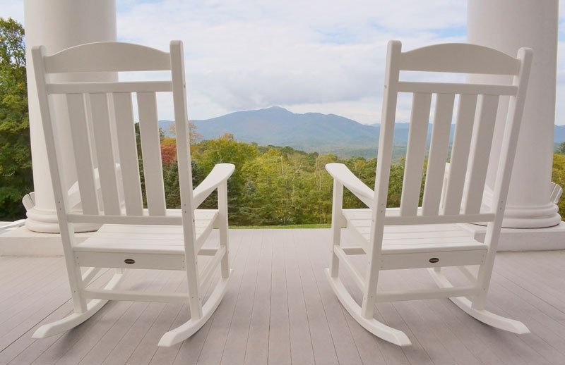 View from the back porch overlooking the mountains