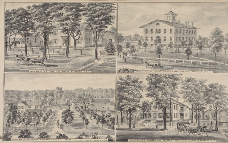 The Hoover House and farm is depicted in the lower left corner.